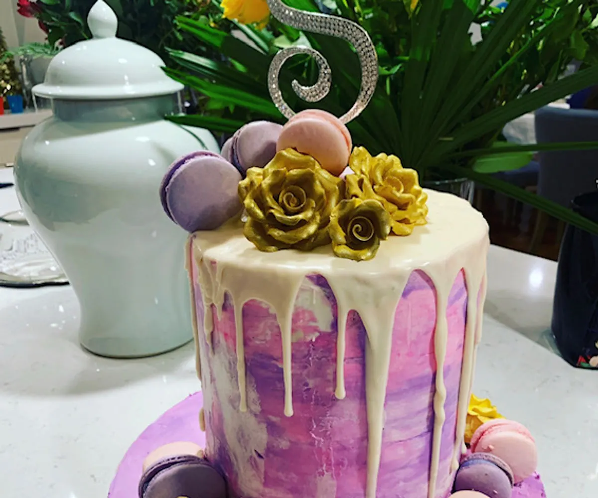 Diamante birthday cake