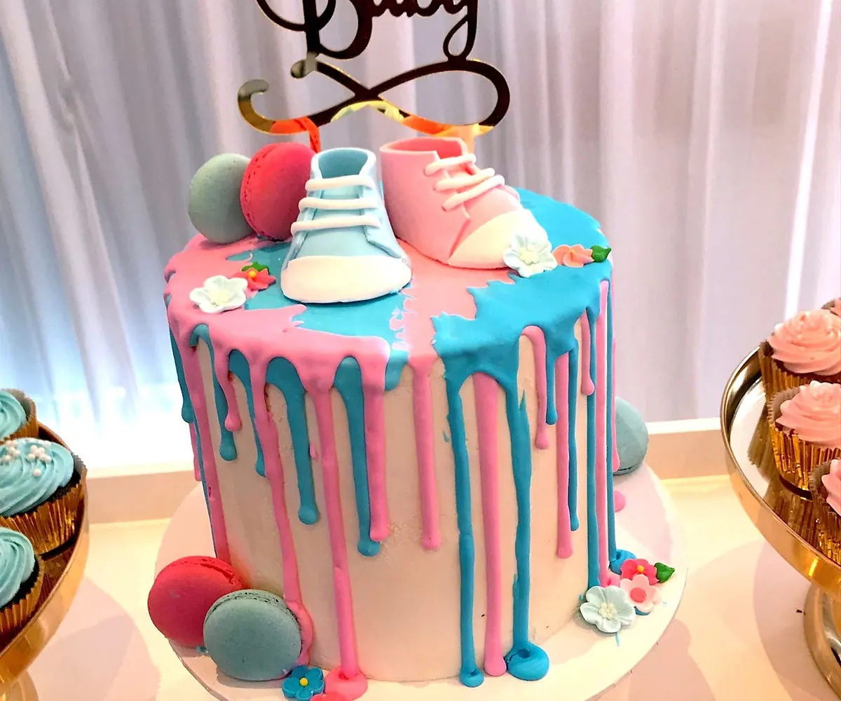 Gender reveal cake