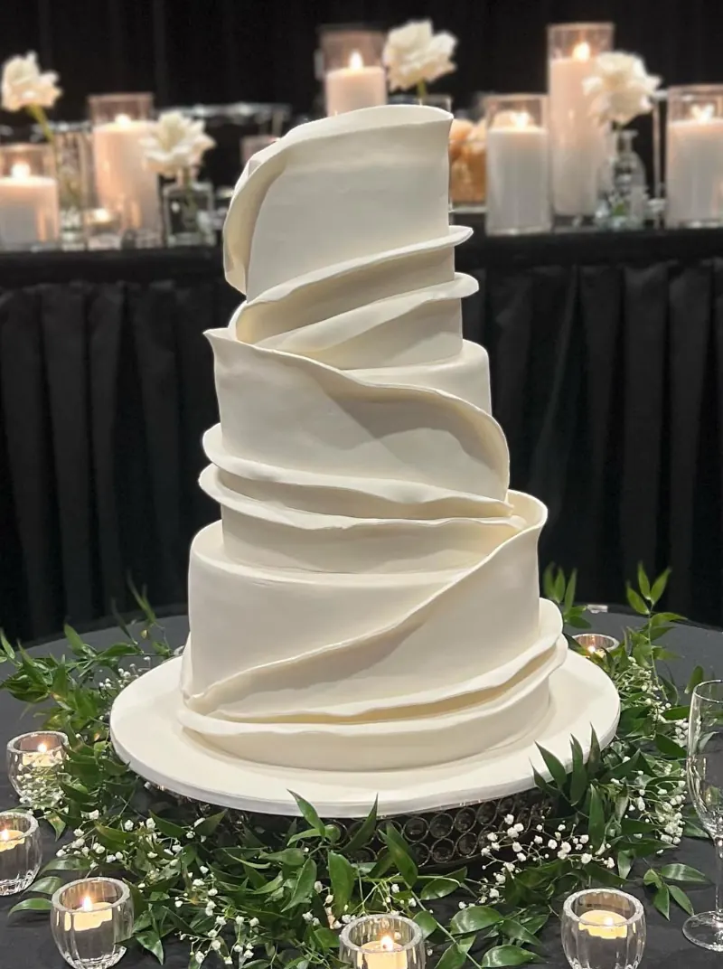 3 Tier Wedding Cake for Fondant wrap cake