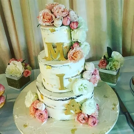 Semi Nude Christening Cake for Rustic design christening cake