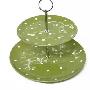 2 Tier Cake Stand Green for 2 Tier Cake Stand Green