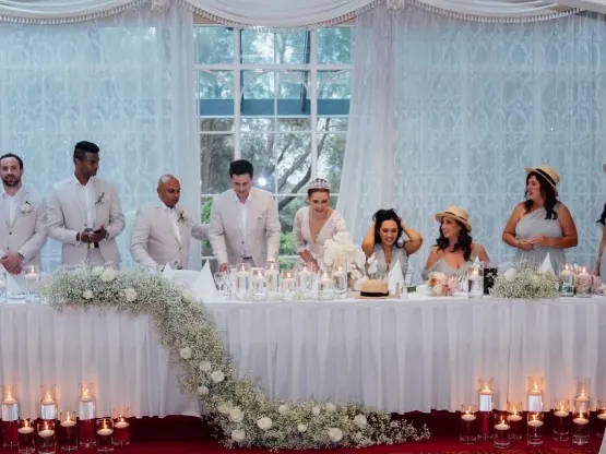 Baby's Breath Bridal Table for Waterfall of flowers