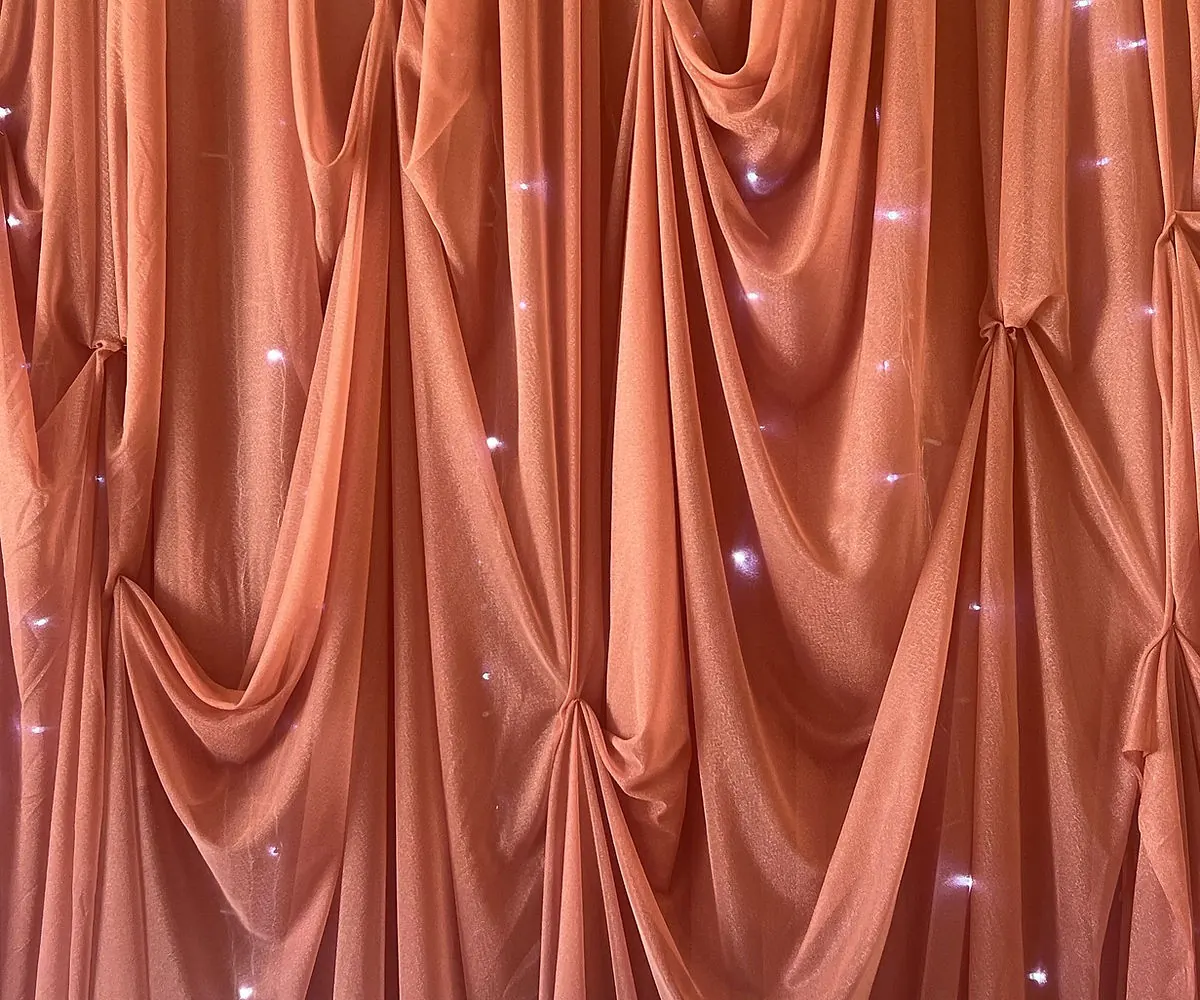 fabric backdrop draping