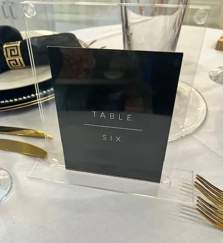 Square Acrylic Table Stands for Acrylic stand table numbers