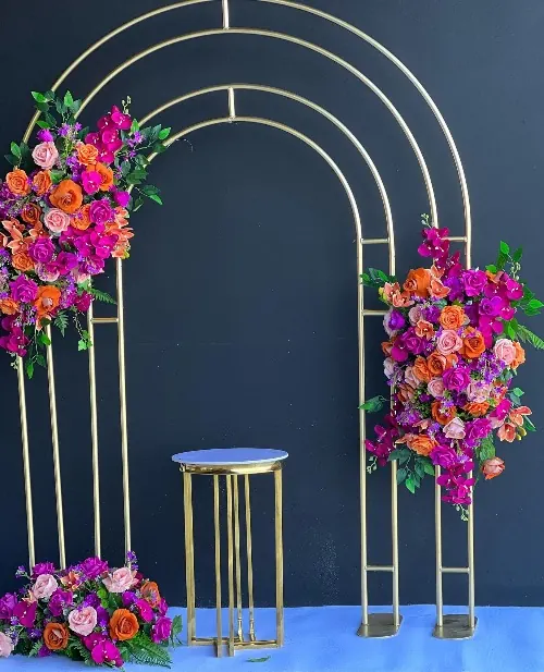 Ceremony Backdrop for Gold arches