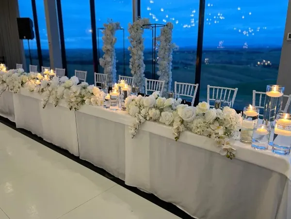 White Plinths And Flowers for White plinths and flower backdrop