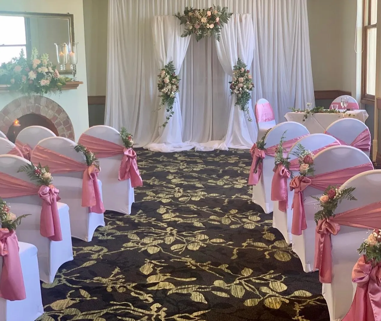 Ceremony Indoor Decor for indoor ceremony