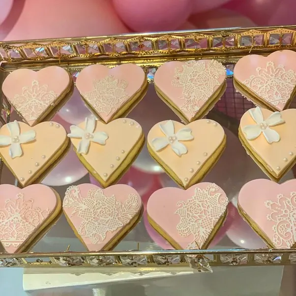Heart Shaped Cookies for Edible lace cookies
