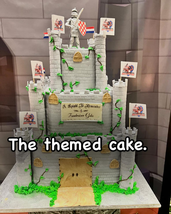 Themed castle corporate cake