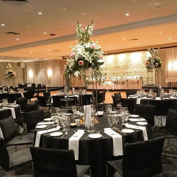 Tall Flower Stands for Gold tower centrepiece