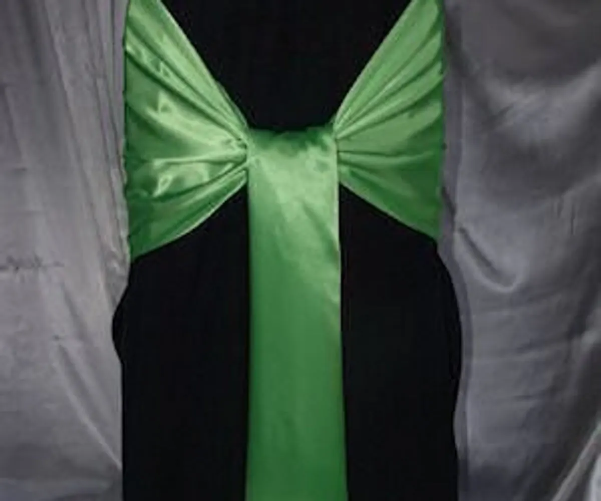 Lime green satin sash