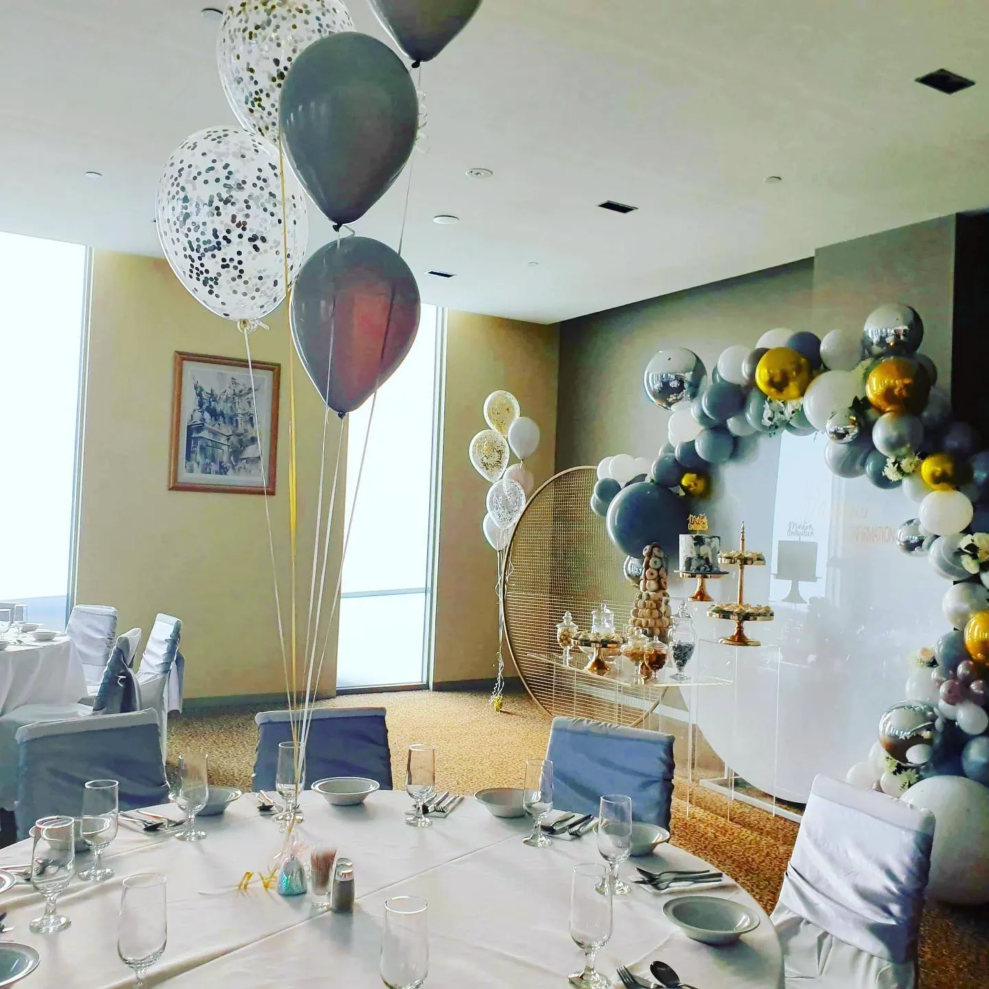 Communion Backdrop for Round backdrop with balloons