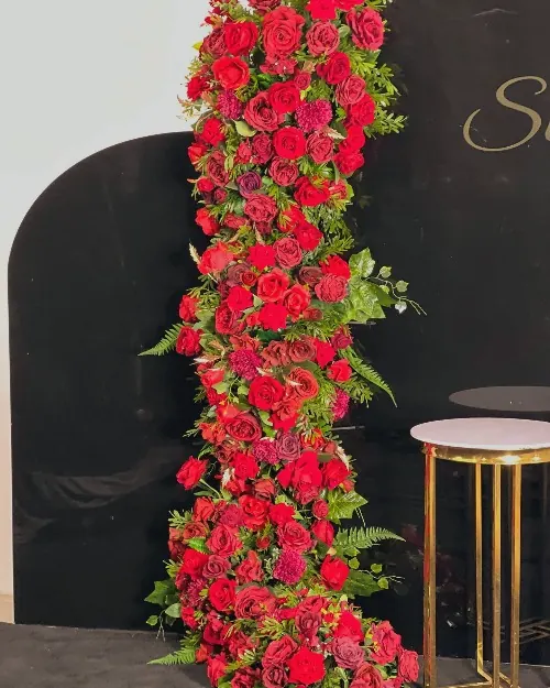 Red Rose Backdrop for Black and red