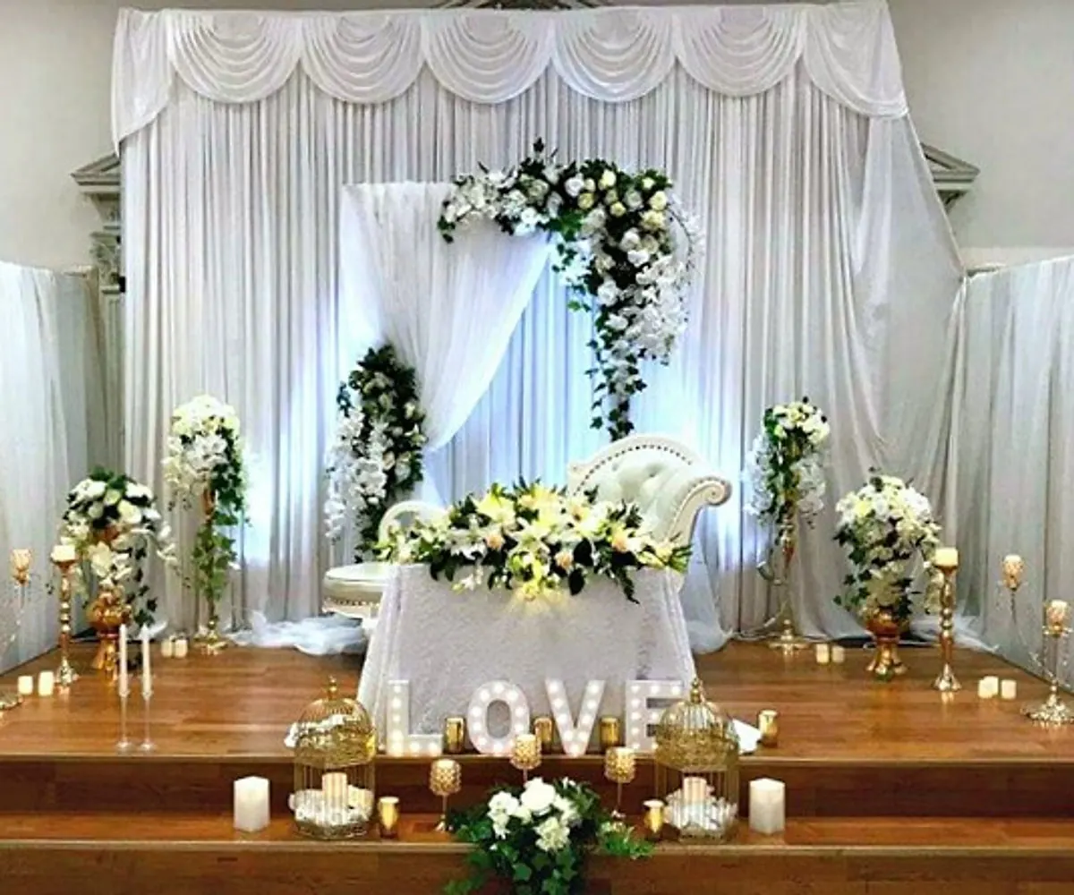 white stage backdrop