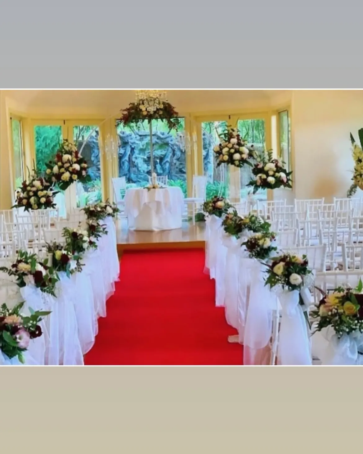 Church Flowers for Chapel aisle decor