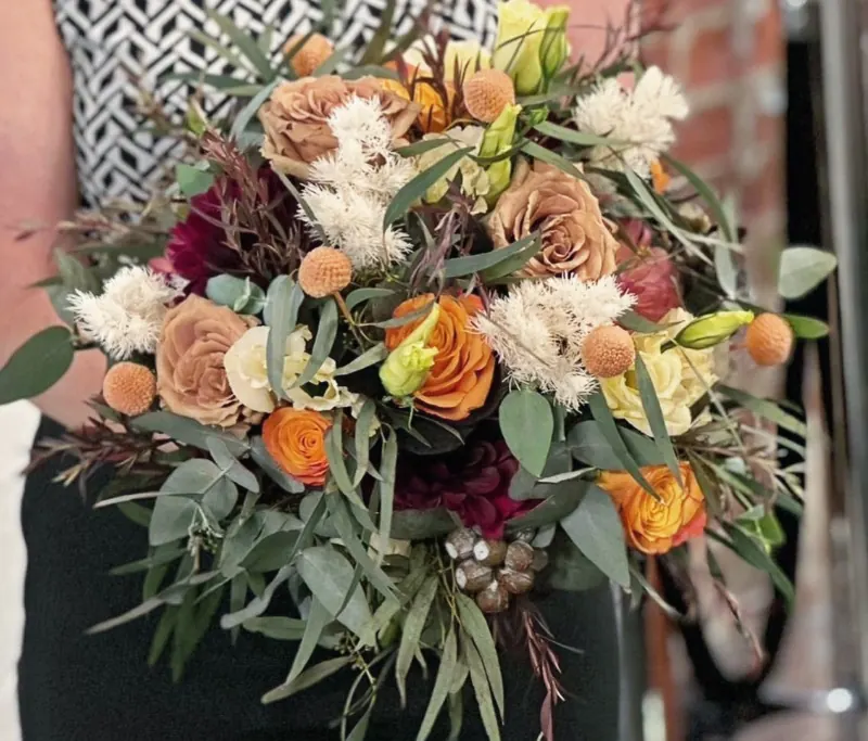 Autumn Coloured Bouquets for Orange and brown