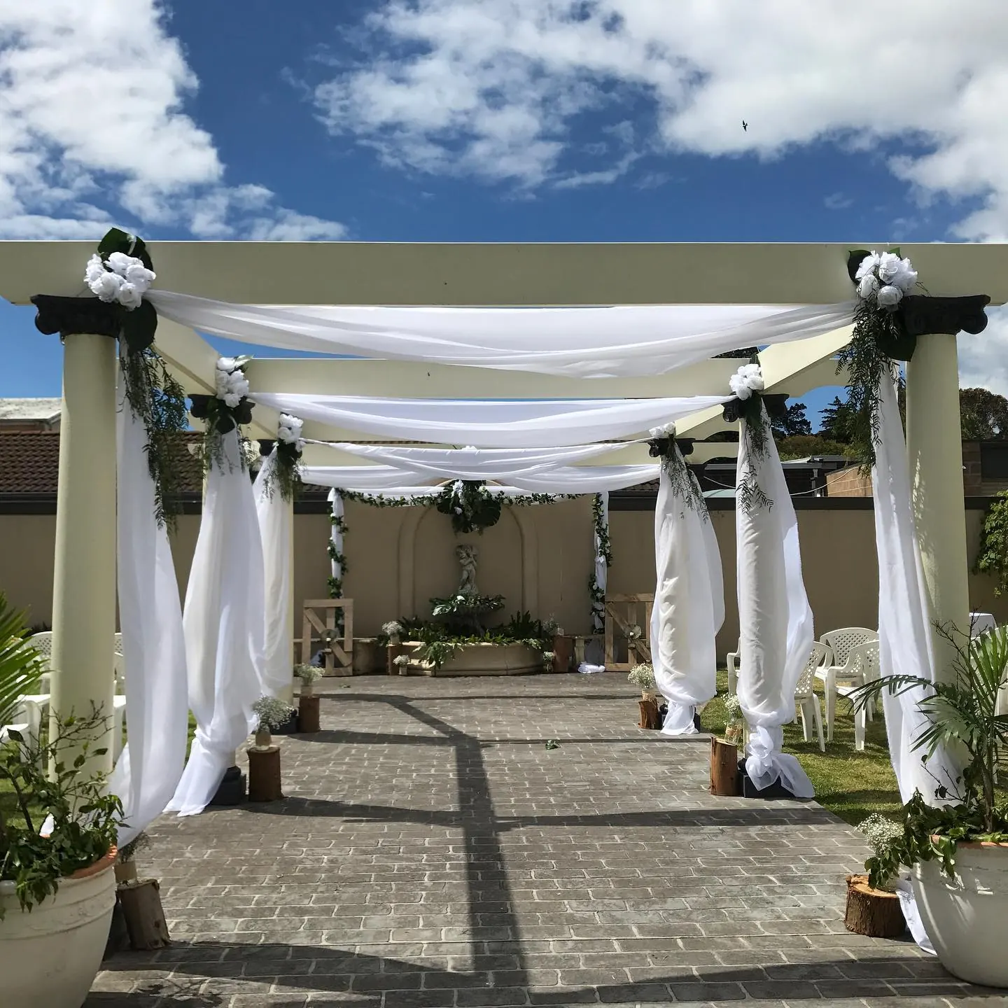 White Wedding Ceremony for Ceremony walk