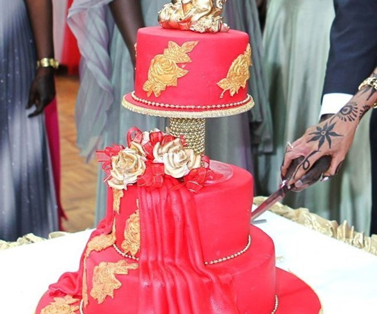 Cupid wedding cake