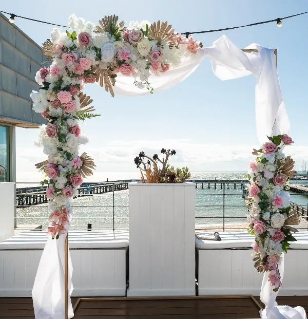 Pink And White Ceremony for Pink and white ceremony arch