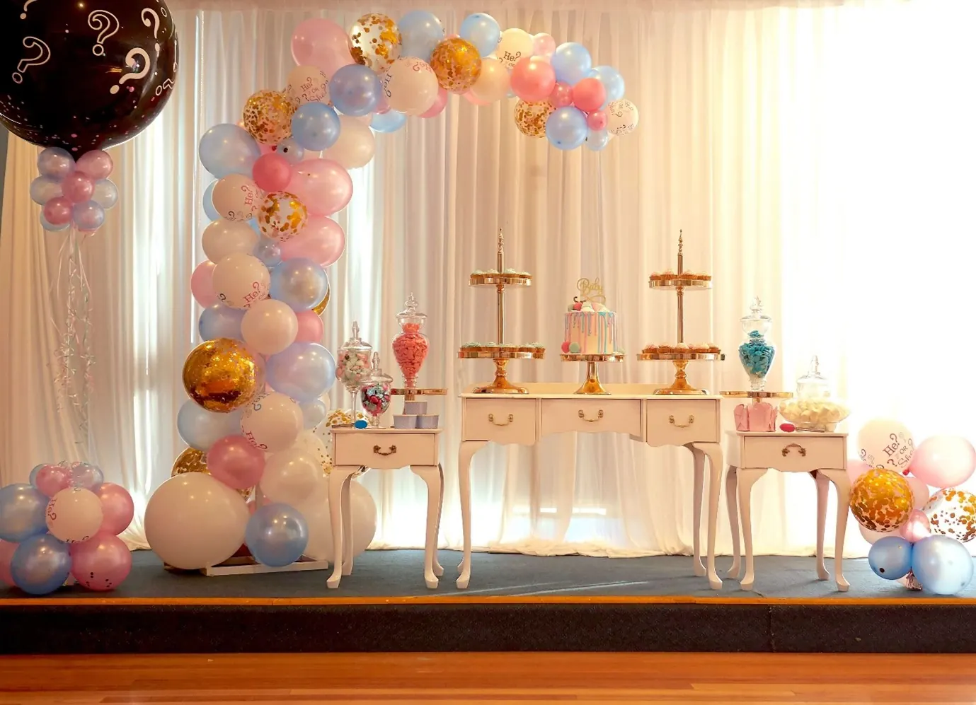 Baby Shower Balloons for He or She balloons