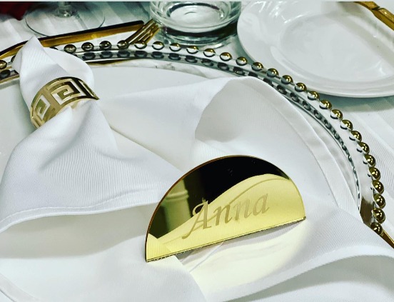 Gold Place Card for Acrylic Place cards