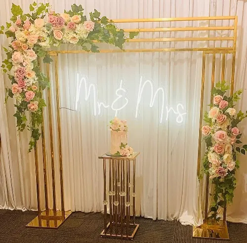Gold Arch Backdrop for Gold square arch