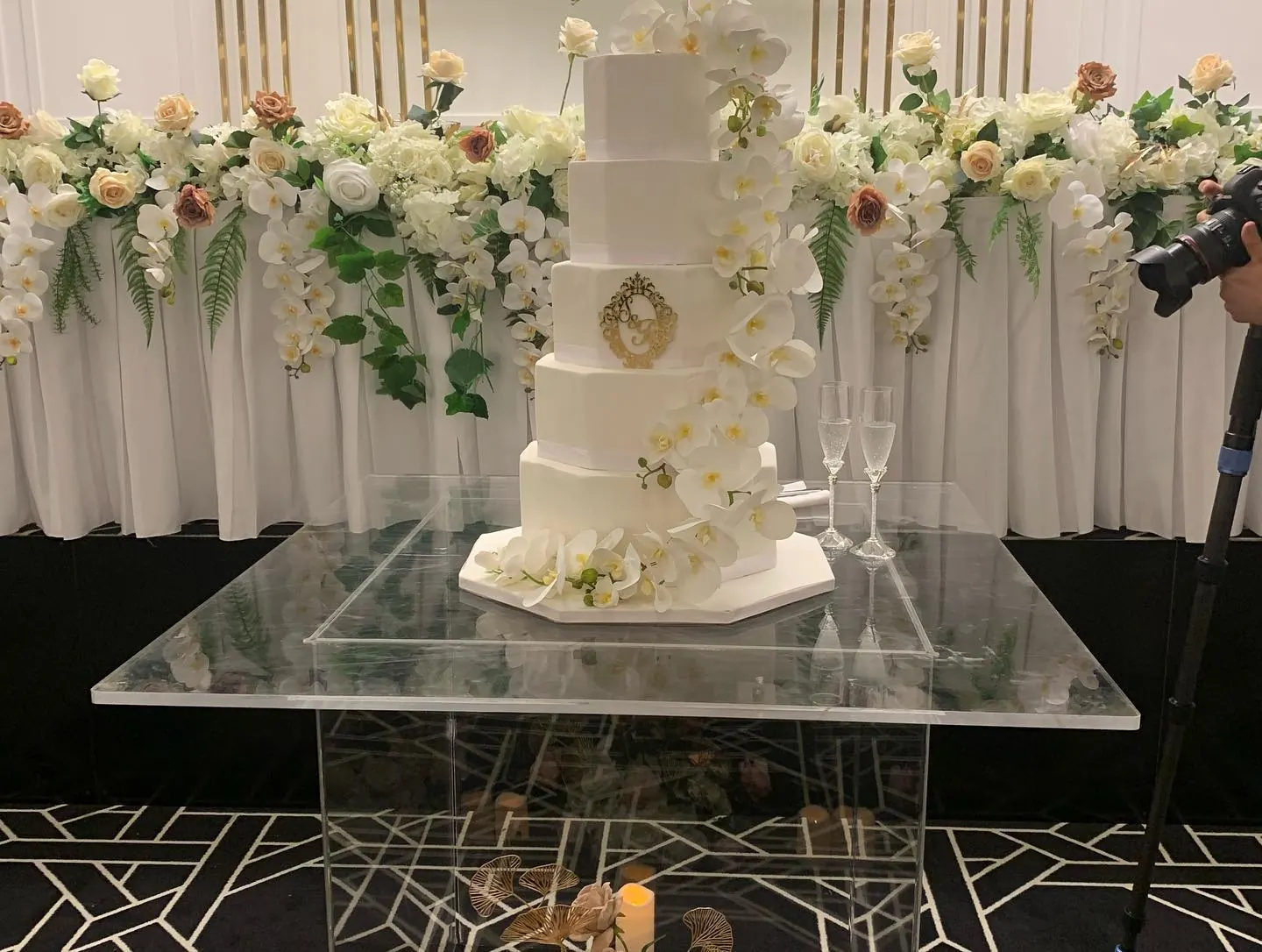 Flower Table Runner for Bridal table florals