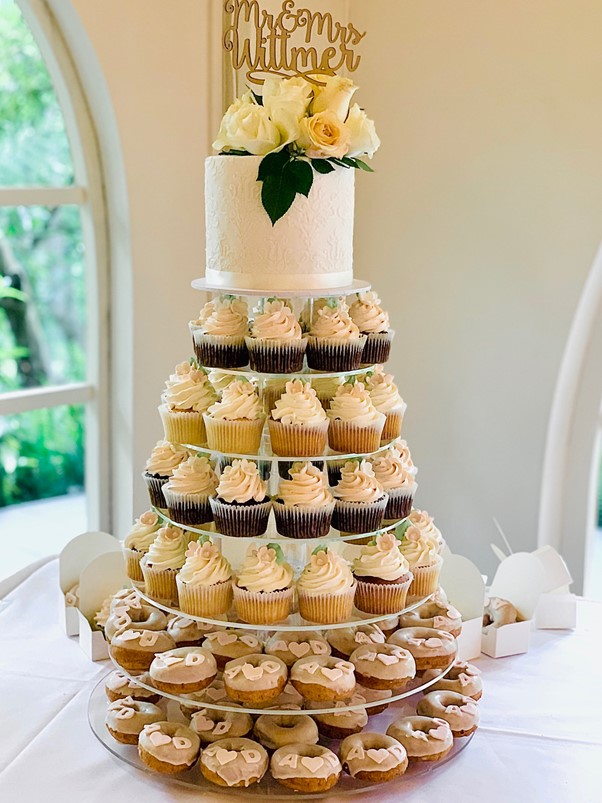 Modern Wedding Cake for Doughnuts and cupcakes