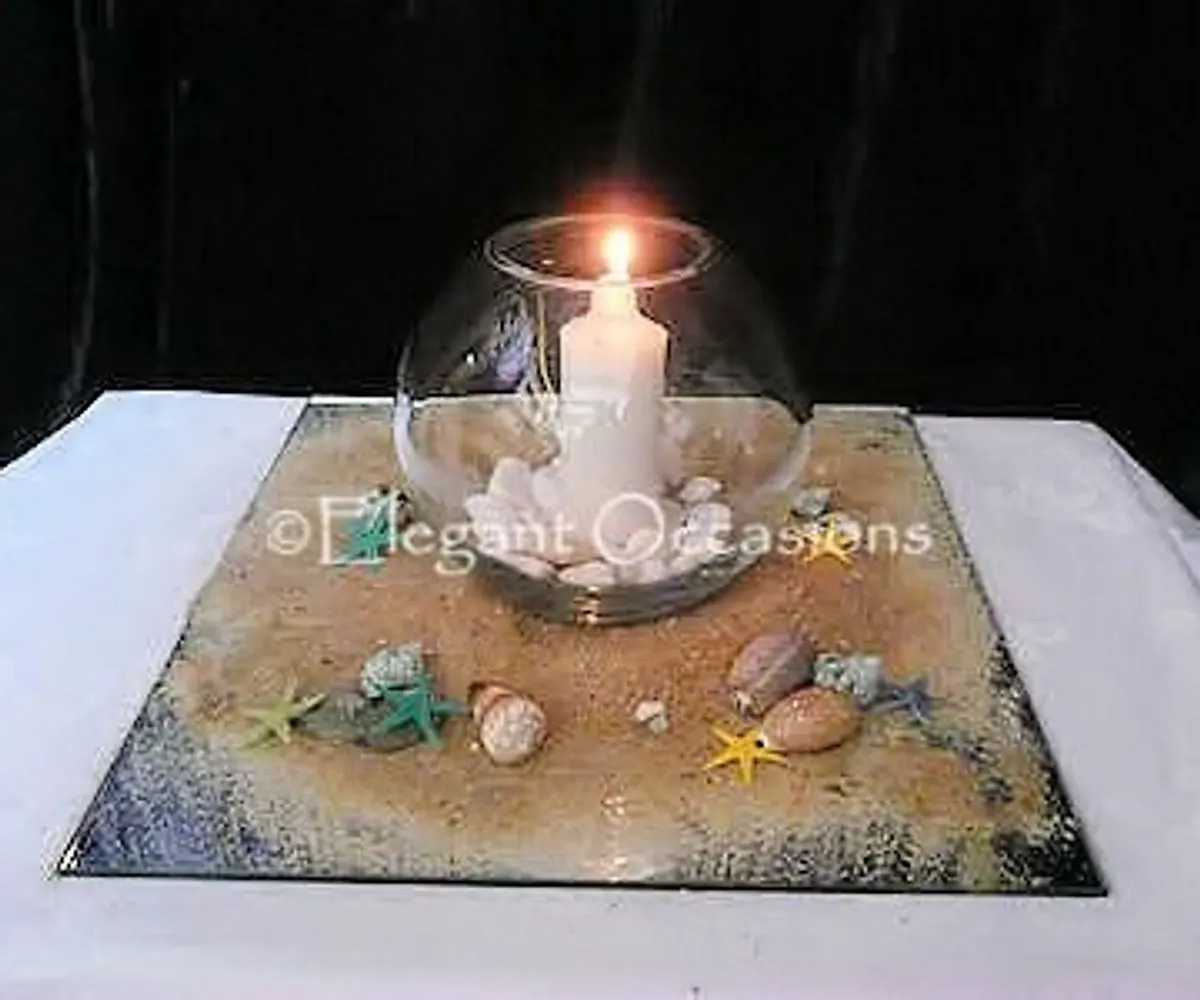 beach table centrepiece