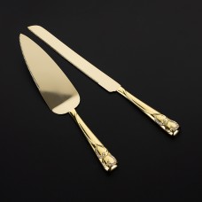 Gold Wedding Knife for Serving set