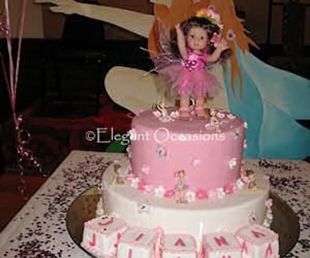 2 tier christening cake