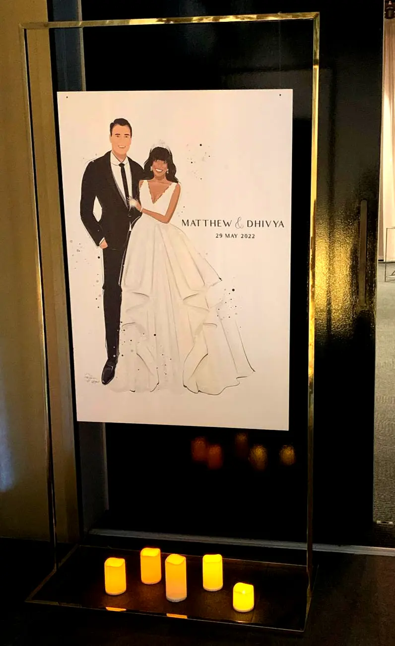 Illustrated Welcome Board for Personalised welcome