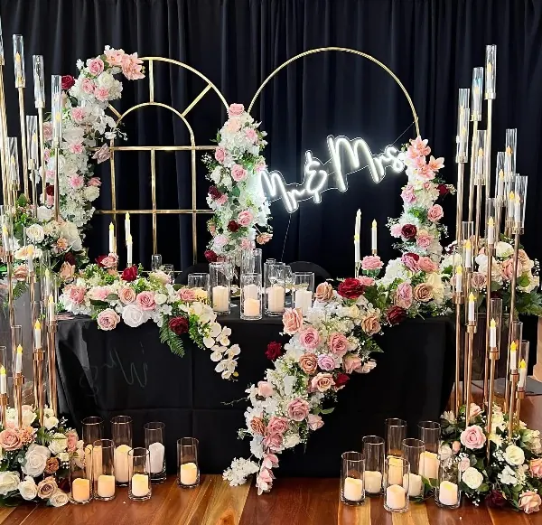 Bridal Table Decor for Flowers and candles